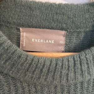 Everlane Dusty Blue Crew Neck Alpaca Blend Sweater